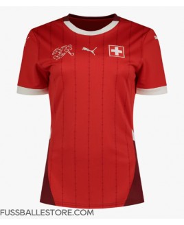 Günstige Schweiz Heimtrikot Damen EM 2024 Kurzarm